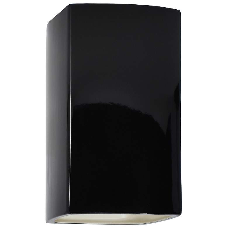 Image 1 Ambiance 13 1/2 inch High Black White Rectangle LED ADA Sconce