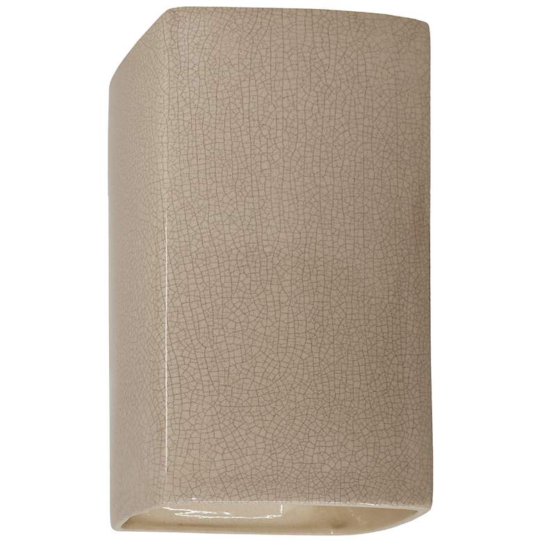 Image 1 Ambiance 13 1/2 inch High Brown Crackle Rectangle Wall Sconce