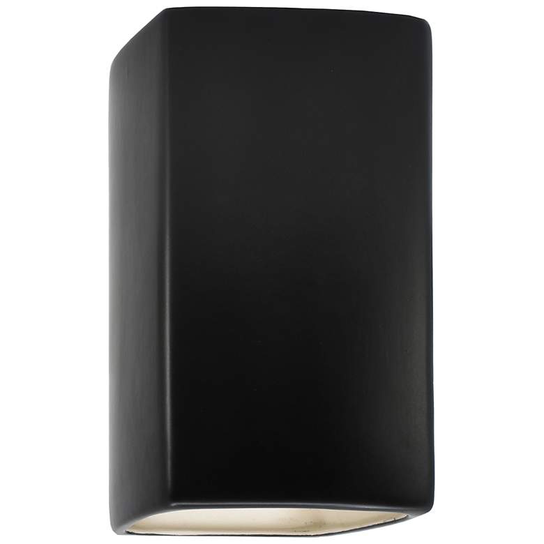 Image 1 Ambiance 13 1/2 inch High Carbon Black Rectangle ADA Wall Sconce