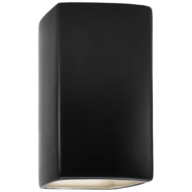 Image 1 Ambiance 13 1/2" High Carbon Black Rectangle LED Wall Sconce