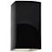 Ambiance 13 1/2" High Gloss Black Rectangle Wall Sconce