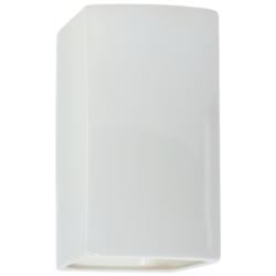 Ambiance 13 1/2" High Gloss White Closed Top Outdoor Sconce