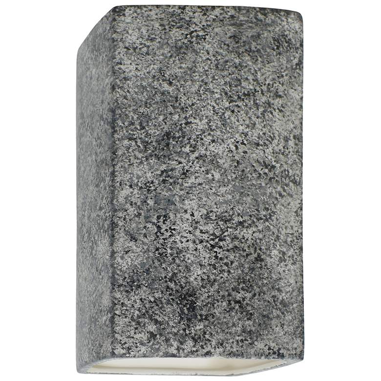Image 1 Ambiance 13 1/2 inch High Granite Ceramic Rectangle Wall Sconce