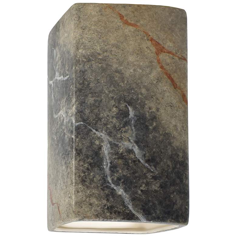 Image 1 Ambiance 13 1/2 inch High Slate Marble Rectangle LED ADA Sconce