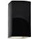 Ambiance 13 1/2"H Black Rectangle Closed Top ADA Wall Sconce