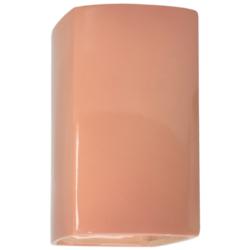 Ambiance 13 1/2&quot;H Blush Rectangle Closed LED Outdoor Sconce