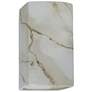 Ambiance 13 1/2"H Carrara Marble Rectangle Closed LED Sconce
