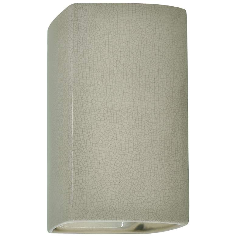 Image 1 Ambiance 13 1/2 inchH Celadon Crackle Rectangle LED ADA Sconce