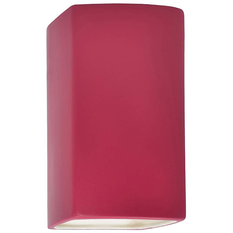 Image 1 Ambiance 13 1/2"H Cerise Rectangle Closed LED Outdoor Sconce
