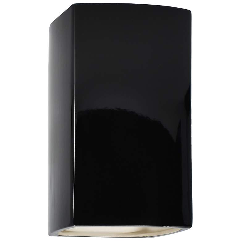 Image 1 Ambiance 13 1/2"H Gloss Black Rectangle LED ADA Wall Sconce