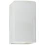 Ambiance 13 1/2"H Gloss White Ceramic Closed ADA Wall Sconce
