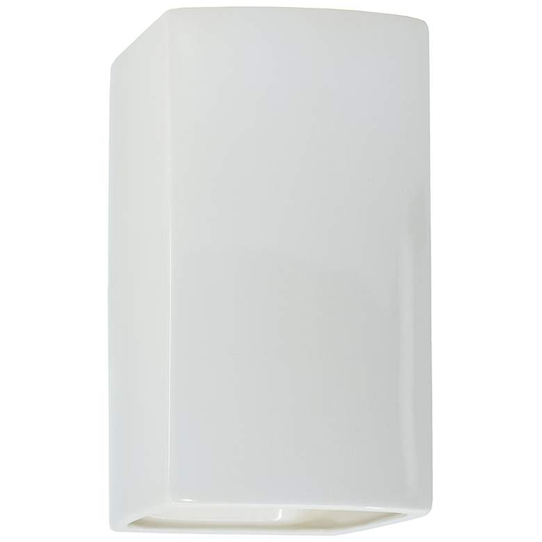 Image 1 Ambiance 13 1/2"H Gloss White Ceramic Closed LED ADA Sconce