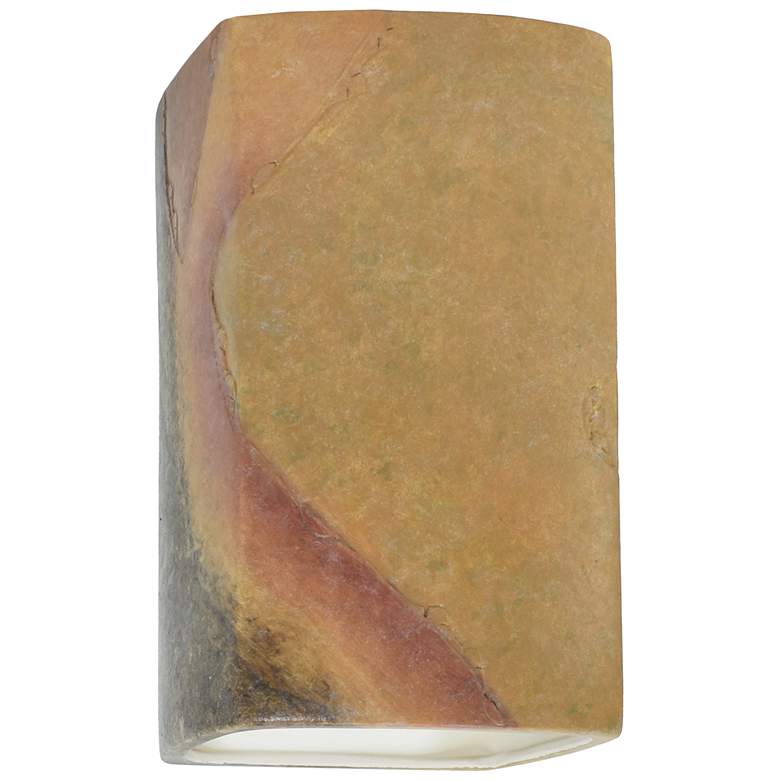 Image 1 Ambiance 13 1/2 inchH Harvest Yellow Slate Rectangle ADA Sconce