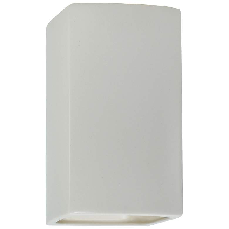 Image 1 Ambiance 13 1/2"H Matte White Rectangle Closed Wall Sconce