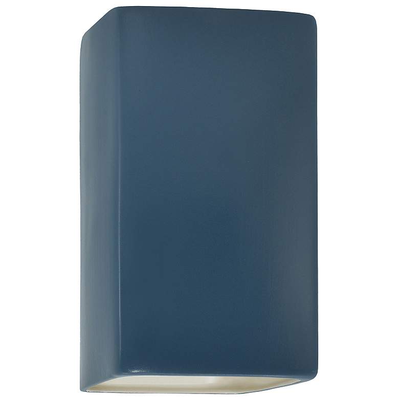Image 1 Ambiance 13 1/2 inchH Midnight White Rectangle Closed LED Sconce