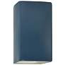 Ambiance 13 1/2"H Midnight White Rectangle Outdoor Sconce