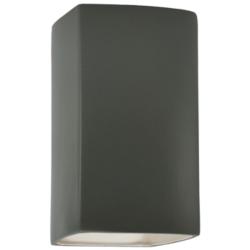 Ambiance 13 1/2&quot;H Pewter Green Rectangle LED Outdoor Sconce