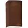 Ambiance 13 1/2"H Real Rust Rectangle Closed ADA Wall Sconce
