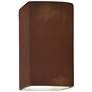 Ambiance 13 1/2"H Real Rust Rectangle Closed Top Wall Sconce