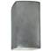 Ambiance 13 1/2"H Silver Rectangle Closed ADA Outdoor Sconce