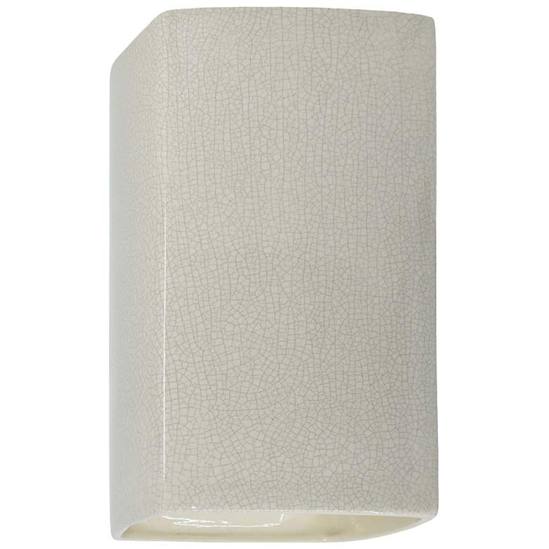 Image 1 Ambiance 13 1/2 inchH White Crackle Closed ADA Outdoor Sconce