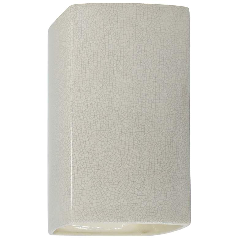 Image 1 Ambiance 13 1/2"H White Crackle Rectangle LED ADA Sconce