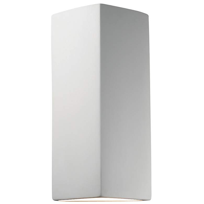 Image 1 Ambiance 13 1/4 inch High Bisque Rectangle ADA Wall Sconce