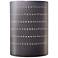 Ambiance 13 1/4" High Gloss Gray Cylinder LED Wall Sconce