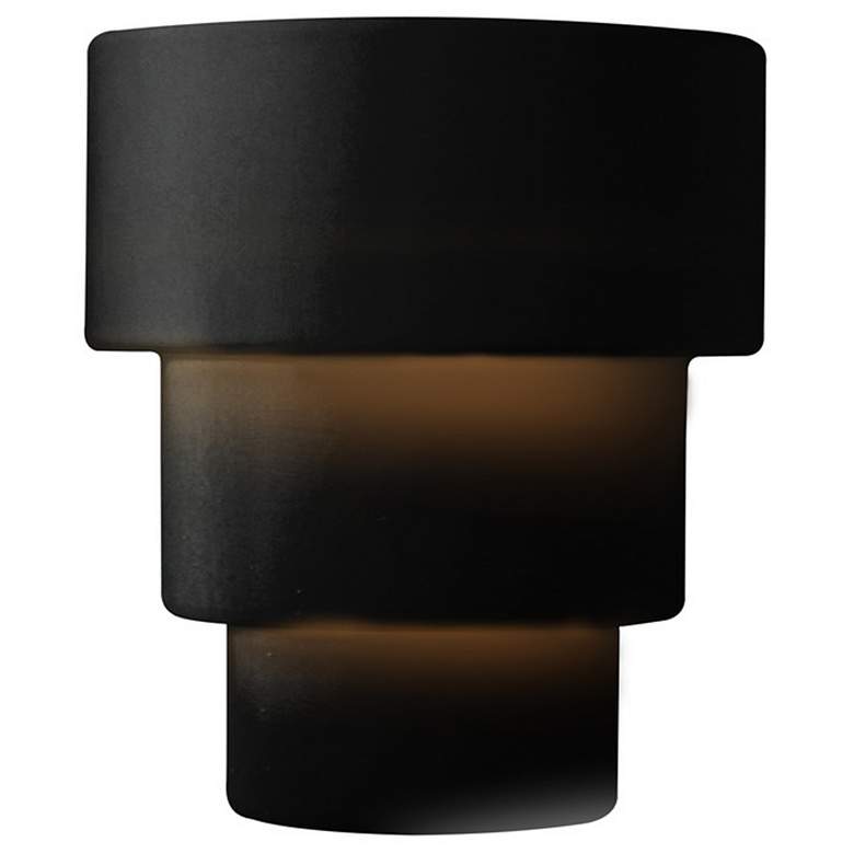 Image 1 Ambiance 14.25" High Carbon Matte Black Large Terrace Outdoor Wall Sconce