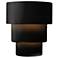 Ambiance 14.25" High Carbon Matte Black Large Terrace Outdoor Wall Sconce