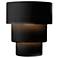 Ambiance 14.25" High Gloss Black Large Terrace Outdoor Wall Sconce