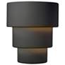 Ambiance 14.25" High Gloss Gray Large Terrace LED Wall Sconce