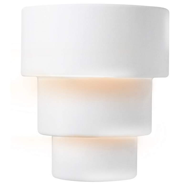 Image 1 Ambiance 14.25" High Gloss White Large Terrace Wall Sconce