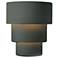 Ambiance 14.25" High Pewter Green Large Terrace LED Wall Sconce