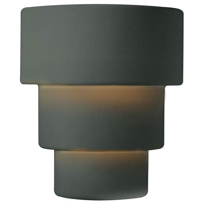 Image 1 Ambiance 14.25" High Pewter Green Large Terrace Outdoor Wall Sconce