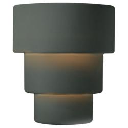 Ambiance 14.25" High Pewter Green Large Terrace Wall Sconce