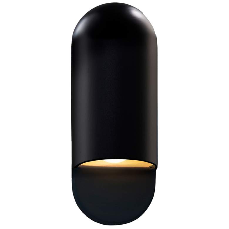 Image 1 Ambiance 14 inch High Carbon Matte Black ADA Capsule Wall Sconce