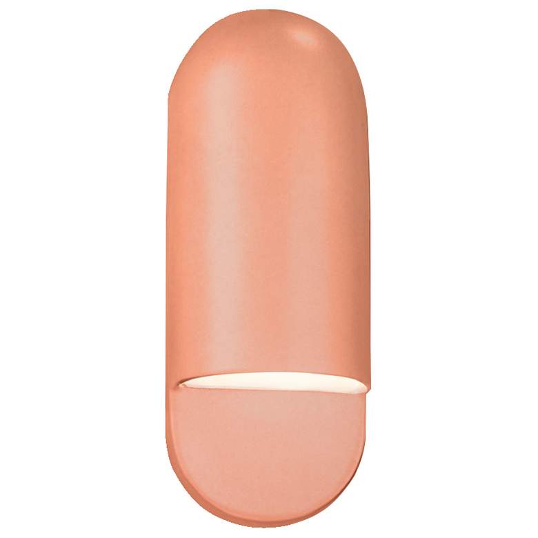 Image 1 Ambiance 14 inch High Gloss Blush Capsule LED ADA Wall Sconce