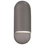 Ambiance 14" High Gloss Gray Capsule ADA Outdoor Wall Sconce