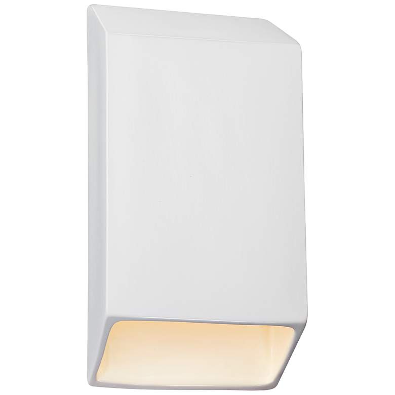 Image 2 Ambiance 14" High Gloss White Ceramic Modern LED Outdoor Wall Light