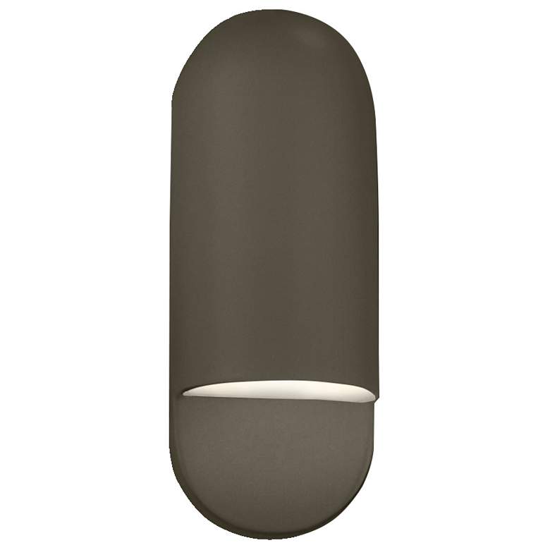 Image 1 Ambiance 14" High Pewter Green Capsule LED ADA Wall Sconce