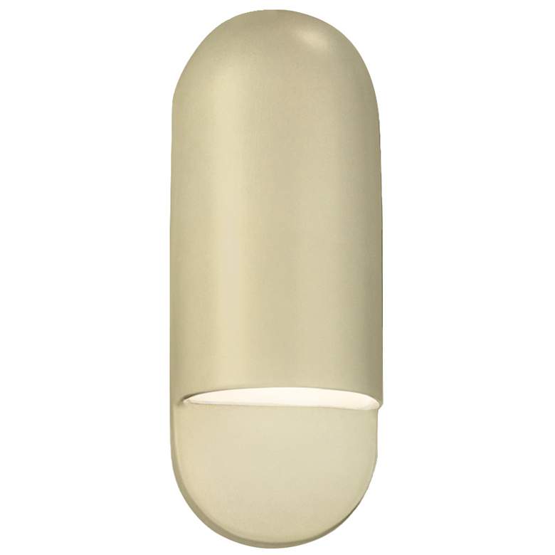 Image 1 Ambiance 14 inch High Vanilla Gloss Capsule ADA Wall Sconce