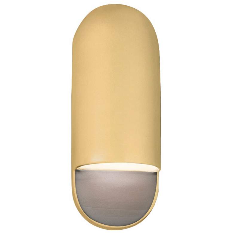 Image 1 Ambiance 14" Muted Yellow Small Capsule ADA Outdoor Wall Sconce