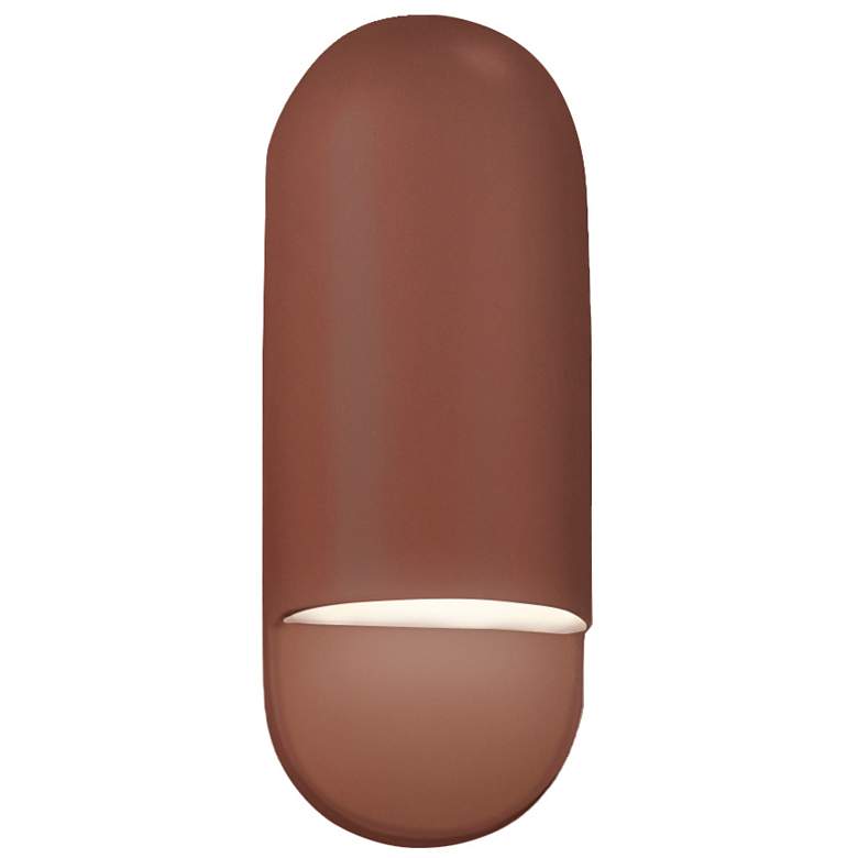 Image 1 Ambiance 14"H Canyon Clay Capsule LED ADA Outdoor Sconce