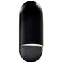 Ambiance 14"H Gloss Black Capsule ADA Outdoor Wall Sconce