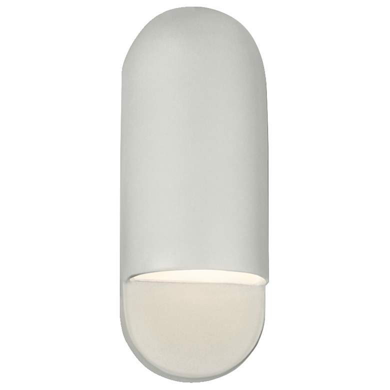Image 1 Ambiance 14 inchH Matte White Capsule ADA Outdoor Wall Sconce