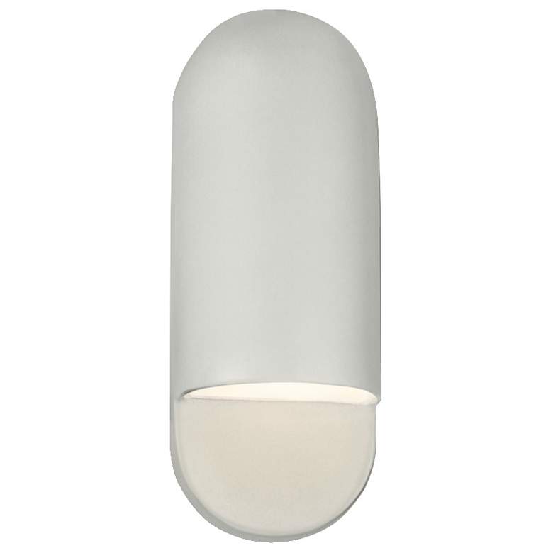 Image 1 Ambiance 14"H Matte White Capsule ADA Outdoor Wall Sconce