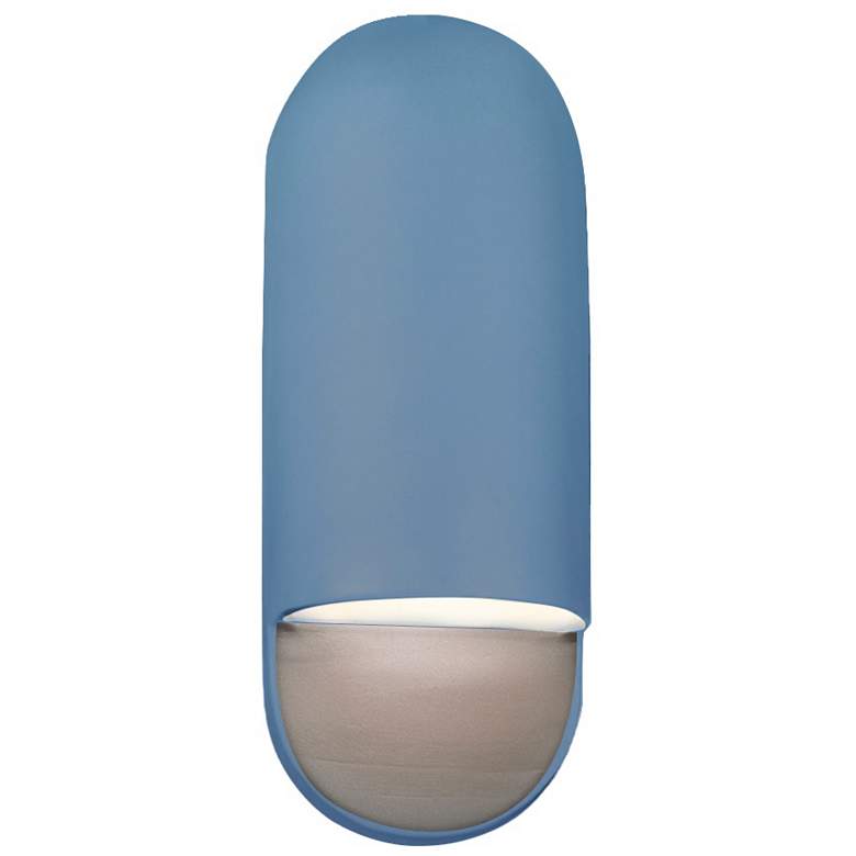 Image 1 Ambiance 14"H Sky Blue Small Capsule ADA LED Wall Sconce