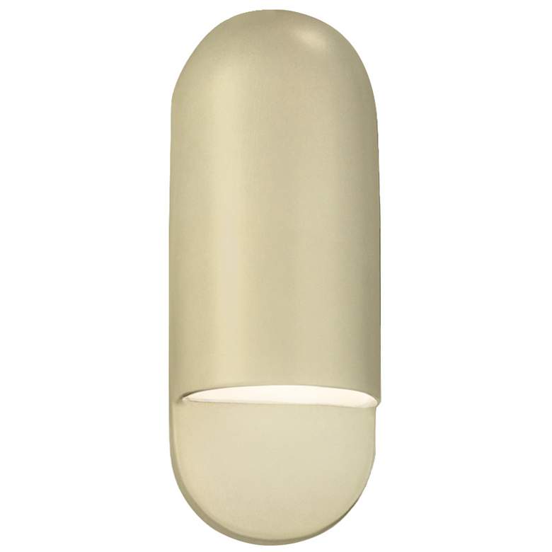 Image 1 Ambiance 14 inchH Vanilla Gloss Capsule ADA Outdoor Wall Sconce