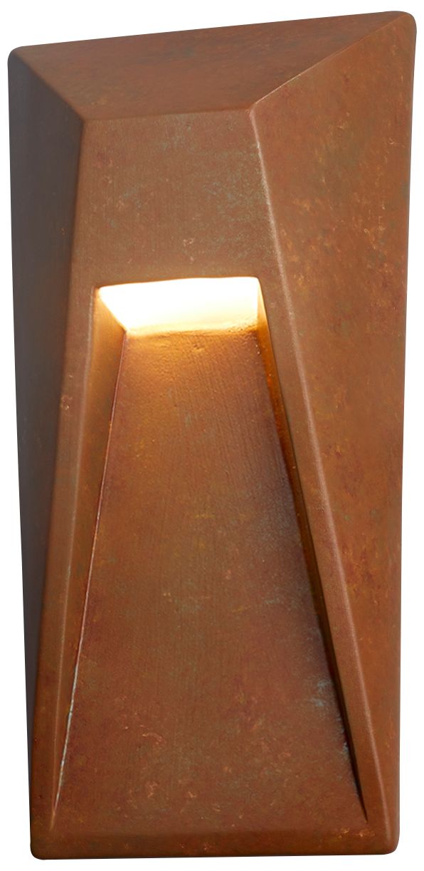 Thumbnail2 of Ambiance 15" Rust Patina Vertice ADA Outdoor LED Wall Sconce